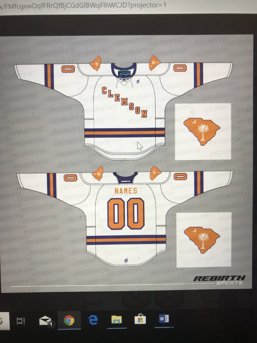 clemson hockey jersey