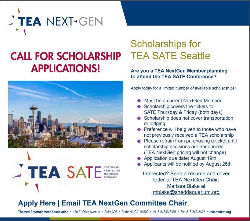 Scholarship applications for TEA NextGen members are due AUGUST 19!