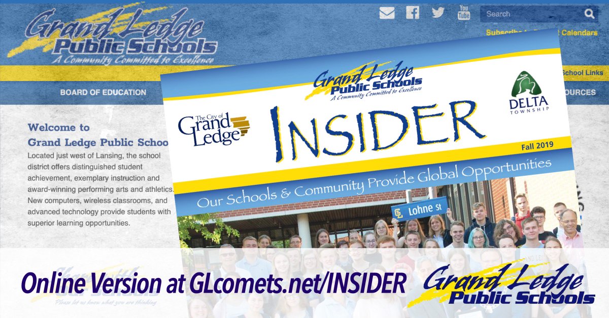 GLPS_rightnow's tweet image. Did you get an INSIDER last weekend? They were delivered with the Grand Ledge Independent. If you didn't get a print copy, you can always get it online at GLcomets.net/INSIDER. It has info from GLPS, City of Grand Ledge, @DeltaTownship, @GrandLedgeLib, &amp;amp; @DeltaTwpLibrary.