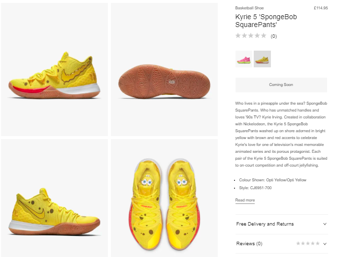 spongebob nike uk