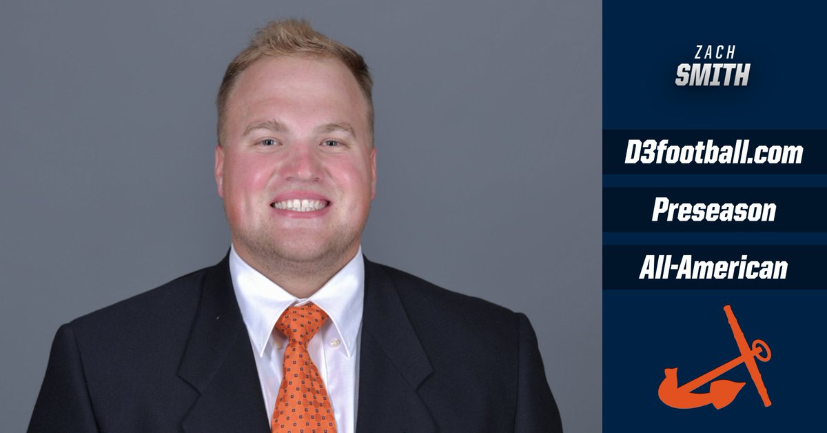 HopeAthletics's tweet photo. Senior Zach Smith is one of three centers to receive @d3football preseason All-America honors. He was a first-team All- @MIAA1888 selection for @HopeCollege last season.
 
➡️ https://t.co/woXvYkFKP3

#bestrongbetrue #gohope #d3fb #d3miaa https://t.co/grJg93S4Q2