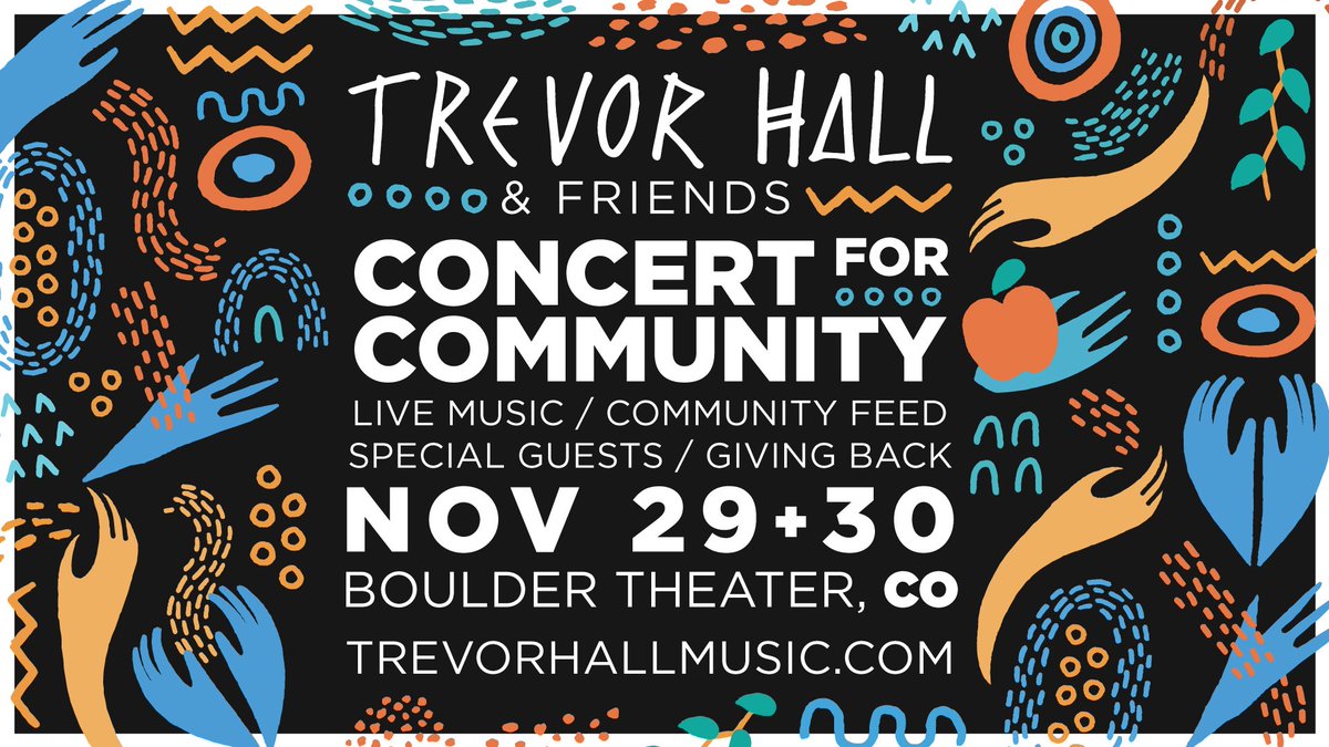 Join <a href="/trevorhallmusic/">TREVOR HALL</a> &amp; Friends for two nights of Concert for Community on November 29 &amp; 30! Tickets available here 🔽🌿🌙

bouldertheater.com/trevor-hall/