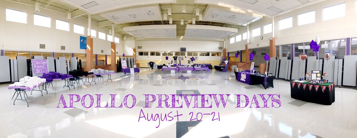 Apollo Preview Days are almost here! Join us on August 20-21 to get your student ID cards, buy Sunset merch, pay fees, and more.