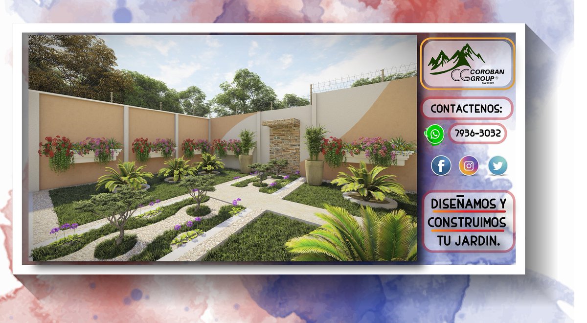 CorobanGroup's tweet photo. Diseñamos y construimos tu Jardin #jardines #art #design #beautiful https://t.co/Z5cr0mMhaP