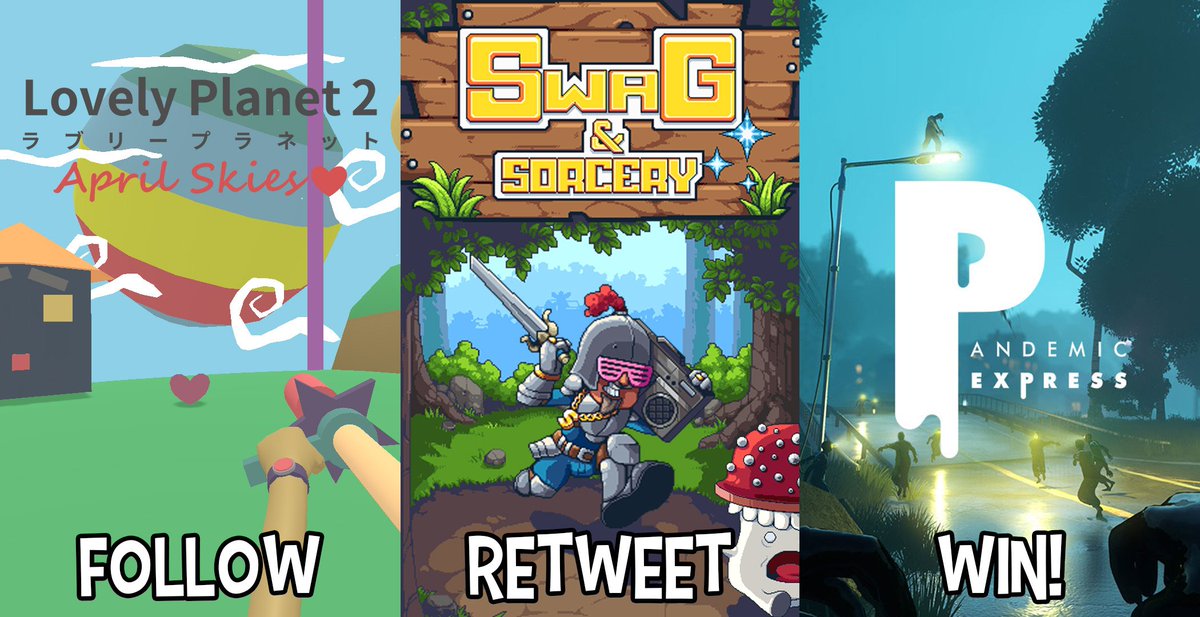 tinyBuild's tweet photo. It's Friday! Time to Celebrate!

We've got 3 games to giveaway! If you win, you pick what you want!

To Enter you MUST:
🧡 Follow @tinyBuild 
🧡 Like this Tweet
🧡 Retweet this Tweet
🧡 Tag someone who deserves to win!

Randomly picking 1 winner every 100 Retweets, up to 10! https://t.co/cmAxpYzL0C