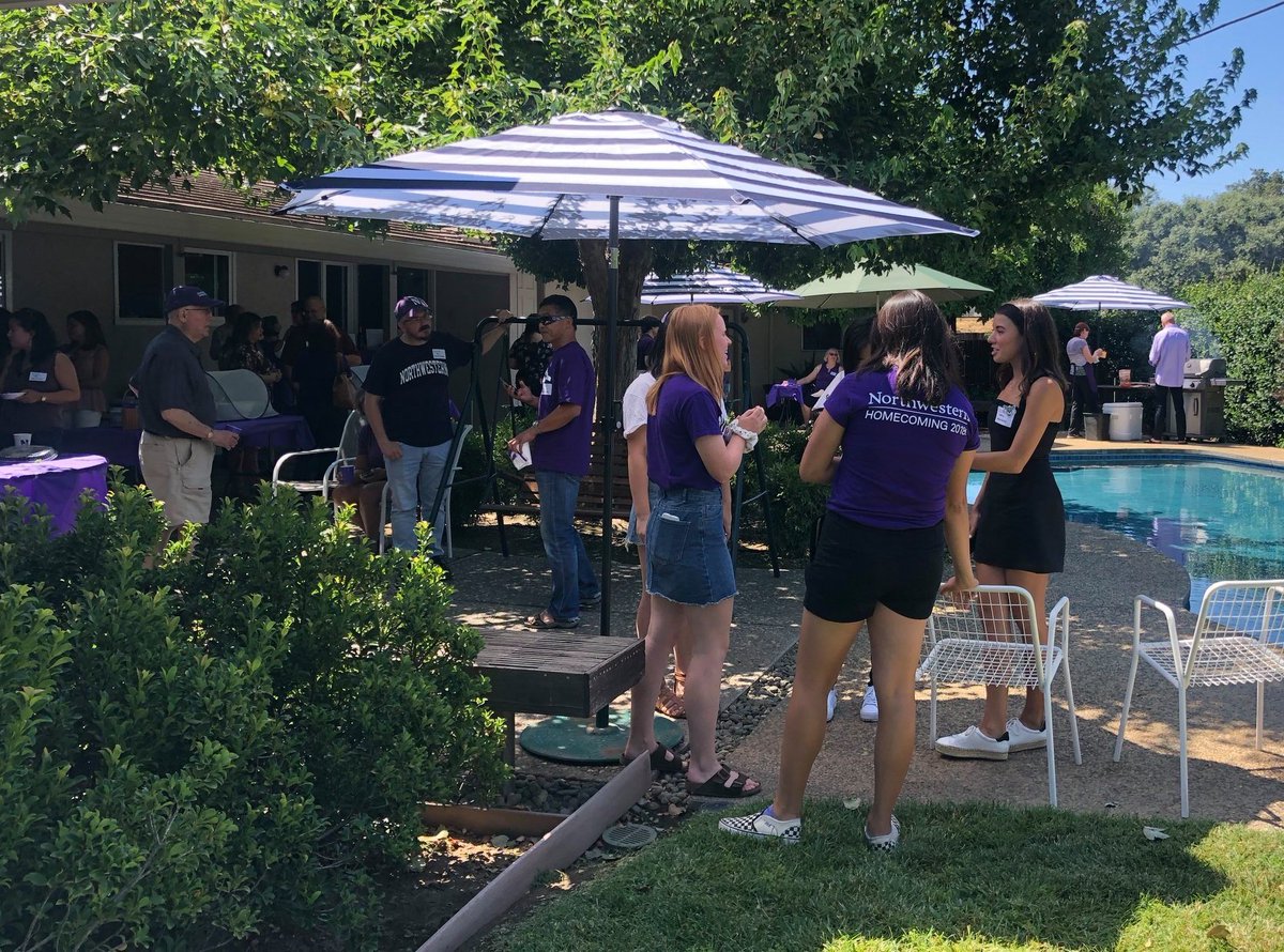 NUAlumni's tweet photo. The @NUClubSac shared photos from their poolside #NUStudent reception! https://t.co/bSwK31OuoZ