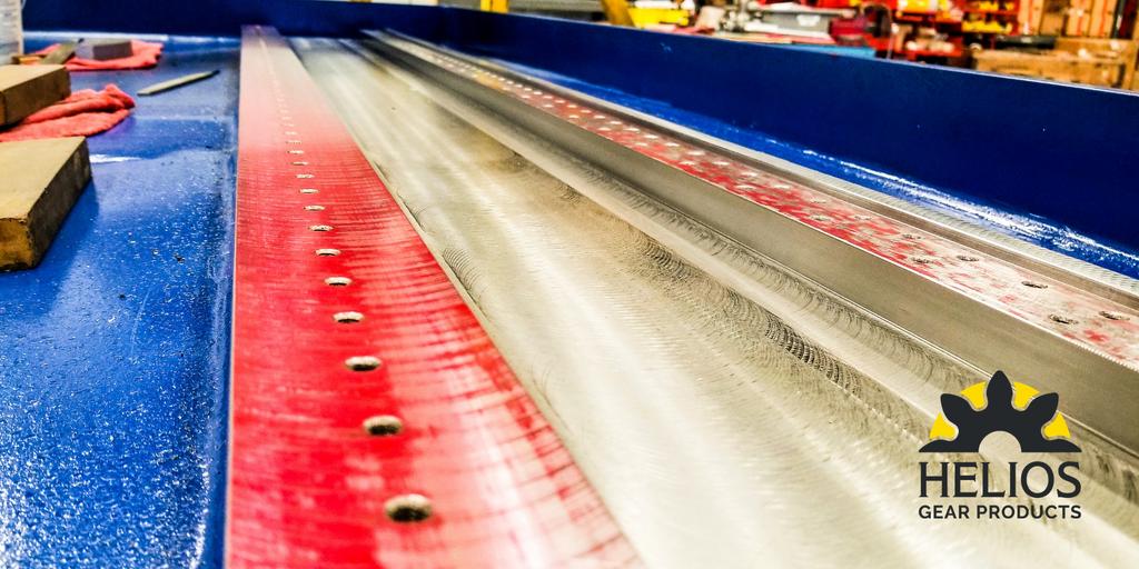 HeliosGear's tweet image. What's this red!? Our sharpener bases are floated and hand scraped to ensure a high precision surface, enabling our customers to resharpen up to AAA quality.

Our CNC gear tool sharpening machine: heliosgearproducts.com/products/machi…

#insidetheshop #gearmanufacturing #toolsharpening #USA