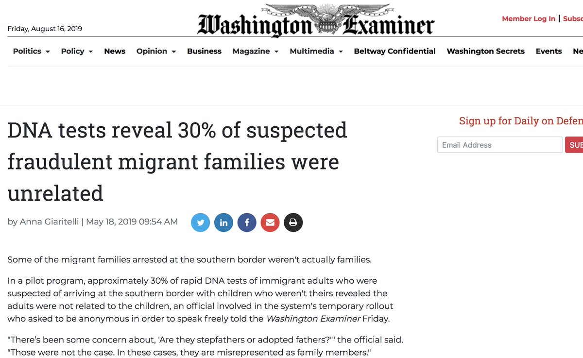 Through our wide open southern borderObama era policies (that Trump has since changed) allowed immigrants that arrived at the border with children (with no proof of relation)2 be released into the US, the idea being that theyd report to court laterUnsurprisingly, many did not