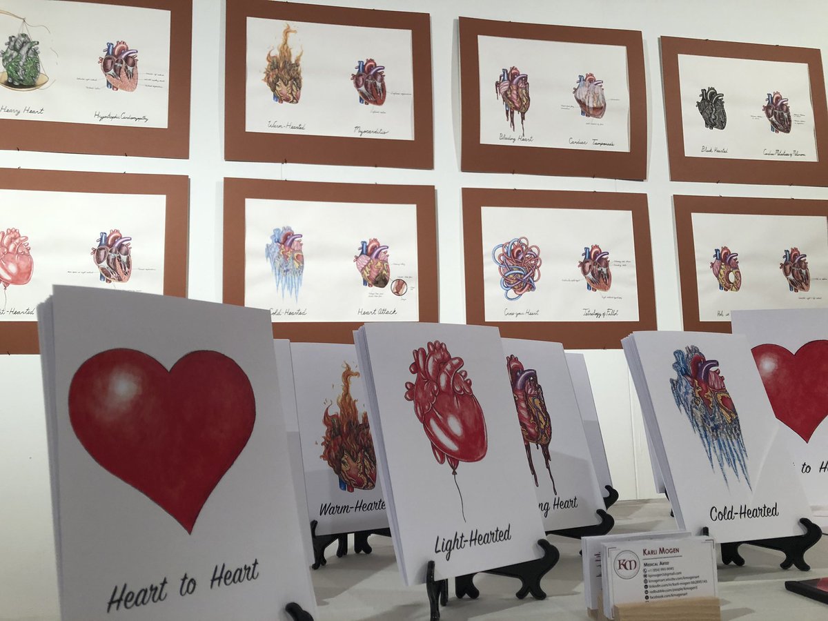 CarolineErolin's tweet image. And ‘Heart to Heart’ by Karli Mogen which matches various heart conditions to common phrases and sayings #djcadmastersshow #sciatt #medicalillustration