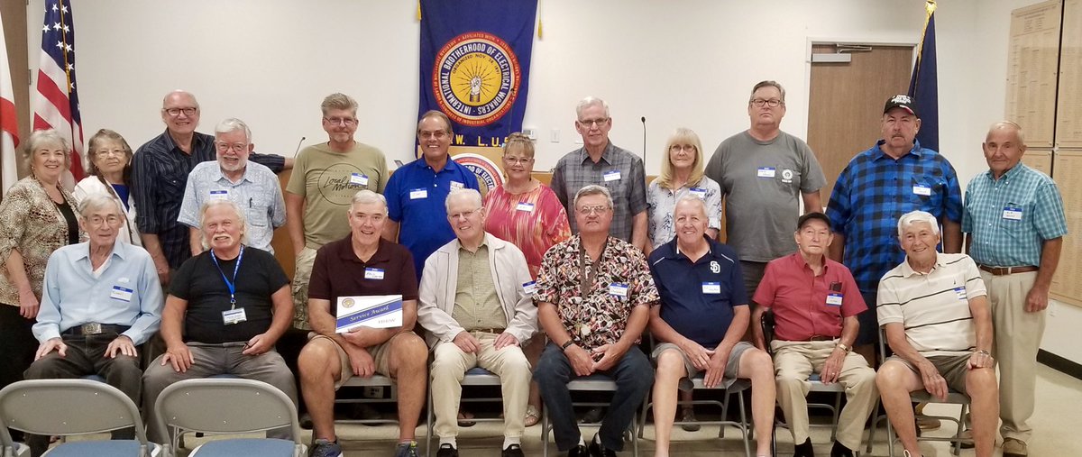 IBEW569's tweet photo. Today, our #IBEW569 Retiree Club honored these members with 20-65 Years of Membership with #IBEW! #RetireStrong #IBEWproud https://t.co/fVLntiH4SC