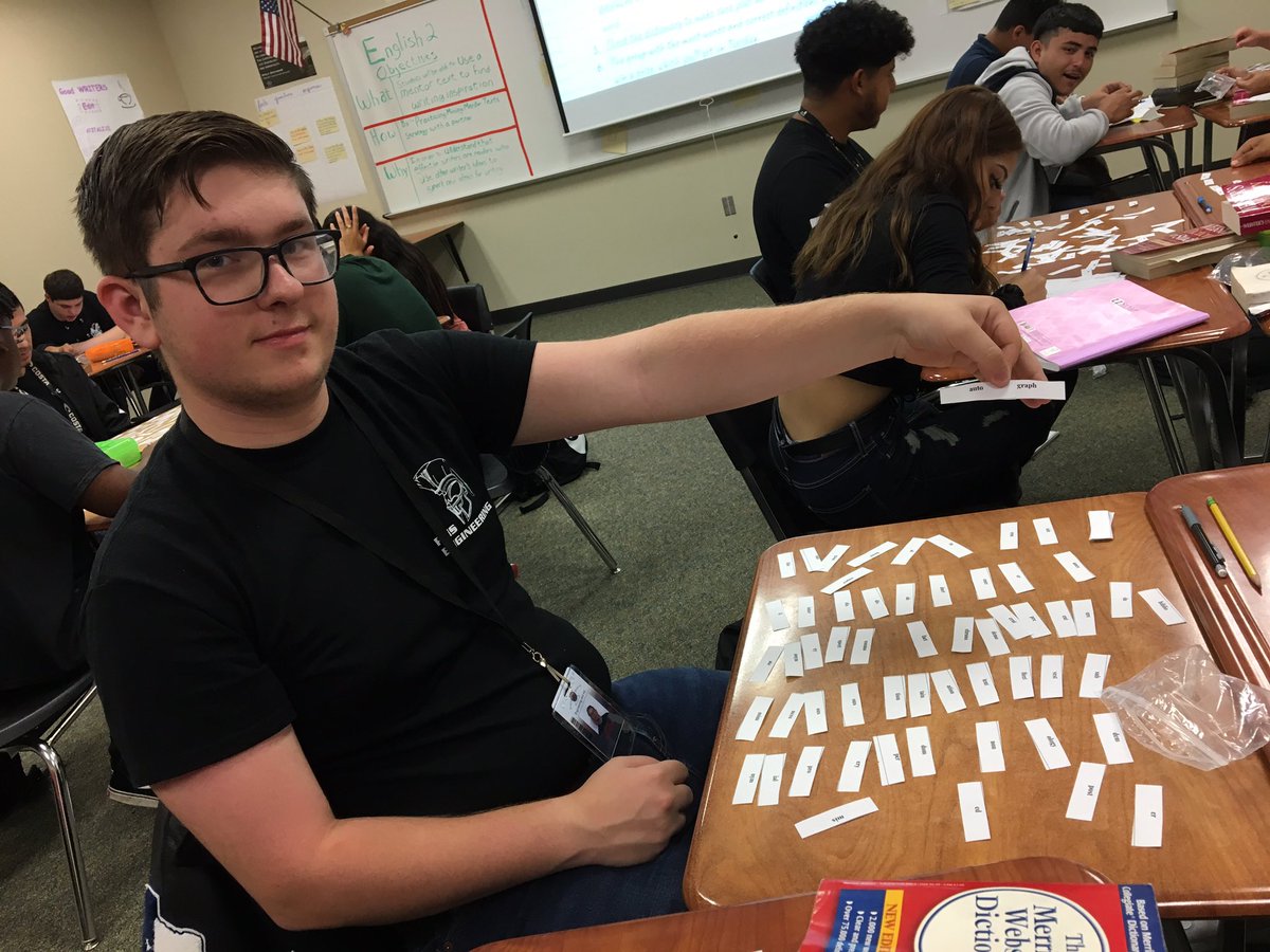 MsMinchewPHS's tweet photo. Learning roots and affixes through puzzles and competition. Group with the most words with the correct meanings will win a prize! #Spartanslearn #ncisd #phsfocus2020 #spartanwordherders https://t.co/IhU7diobqI