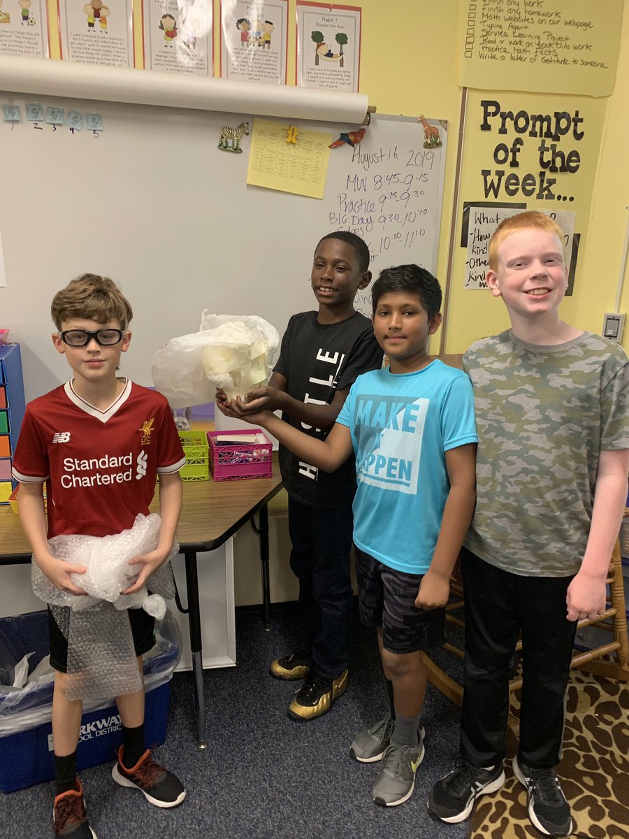 5thWren's tweet photo. Egg Drop Challenge! #STEM @WrenHollow https://t.co/5UpGMGylta