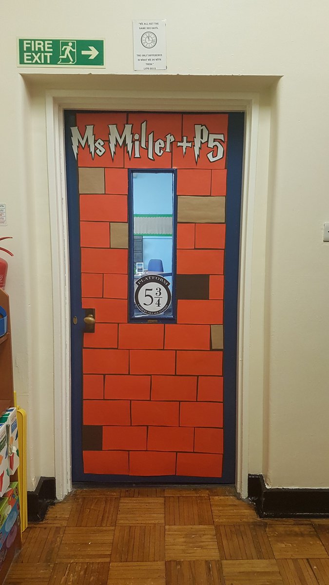 ms_assembled's tweet photo. My first ever class door and a little bit of a Potter theme going on for the desks / groups too! Trying to keep class quite neutral and natural but I need SOME Potter in my life 😂 #strathPGDE #StrathNQT #NQT https://t.co/5Qukt7OAc5