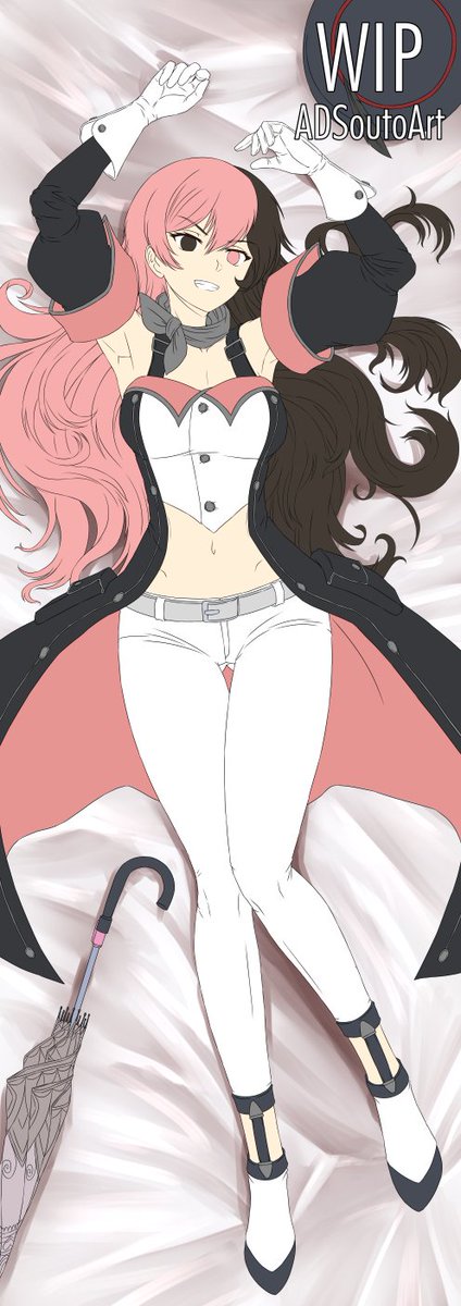 Adsoutoart Wip Neo Politan Vol 7 Dakimakura Flat Colors And Bg I Always Liked Neo With Black Hair Rwby Vol 3 So Since Last Year I Will Always Do