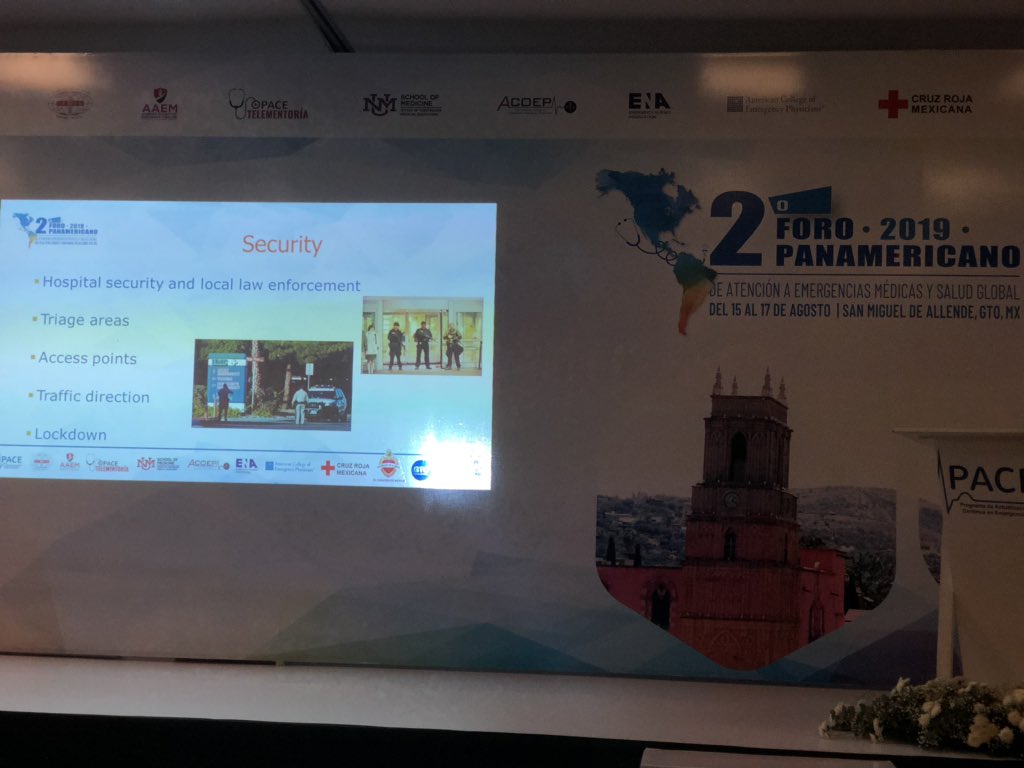DrPhillipsMD's tweet photo. Dr. Sam Noll, GW Disaster Medicine Fellow, lecturing on Emergency Department Triage Methodology at #paceforum19 in Mexico. @samanthanollMD @GWSMHS @GWEMresidency @EmergencyDocs https://t.co/tyd3iAS4nY