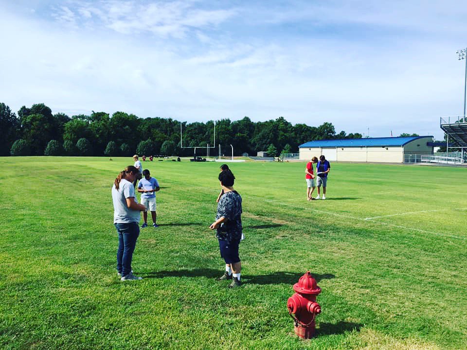 A beautiful day to take physics outside the classroom. #terrierpride #carbondaleproud