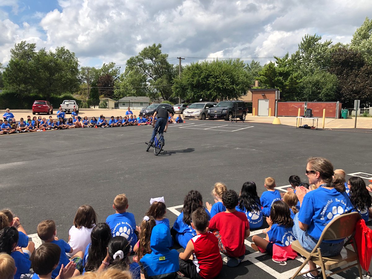PBIS Assembly #1 at Carol Stream School with BMX Star Matt Wilhelm! Take-away: Be kind, work hard, and never give up! <a href="/CSSchoolPTA/">CS School PTA</a> <a href="/CSelemschool/">Carol Stream School</a> <a href="/CCSD93/">CCSD93</a>