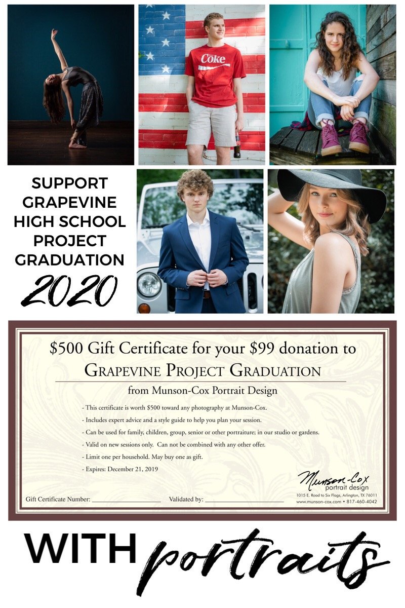 GHSProject_Grad's tweet photo. Donate $99 to @GHSProject_Grad 2020 and receive a $500 gift certificate to @MunsonCox. Limited quantity. Must be purchased by 8.30.19. Limit one per household. Email grapevinehsprojectgraduation@gmail.com to inquire. 📸 https://t.co/UpRURjVP9q