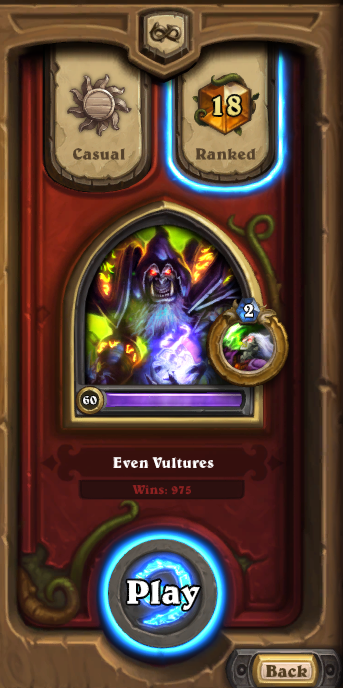 Hidden35987401's tweet photo. Finally made it back to top 20 again after dumpster 270+
Played my new badboy Even Vultures to get there <3 #breakingthemeta https://t.co/FmOODfmwJZ