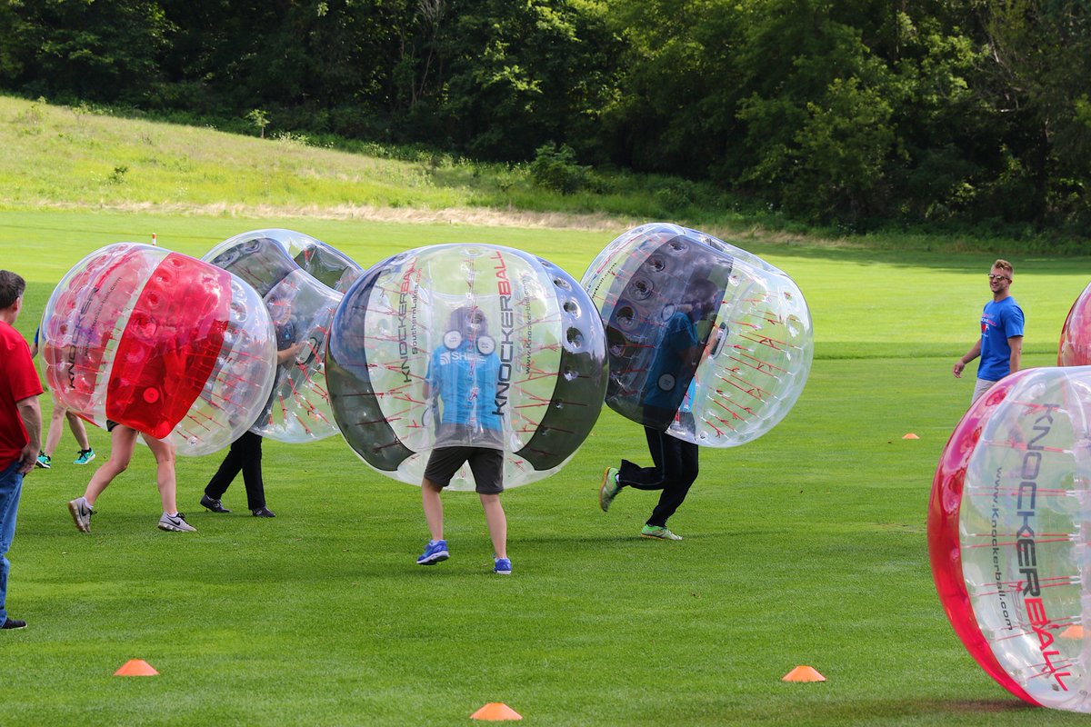 shinefusion's tweet photo. We work hard, but also take time to celebrate significant company #milestones! Yesterday, the entire team took a break and enjoyed the #outdoors and some friendly #competition with #LGKnockerballs! #SHINEON #HowWeSHINE https://t.co/6IO0hZwOPM