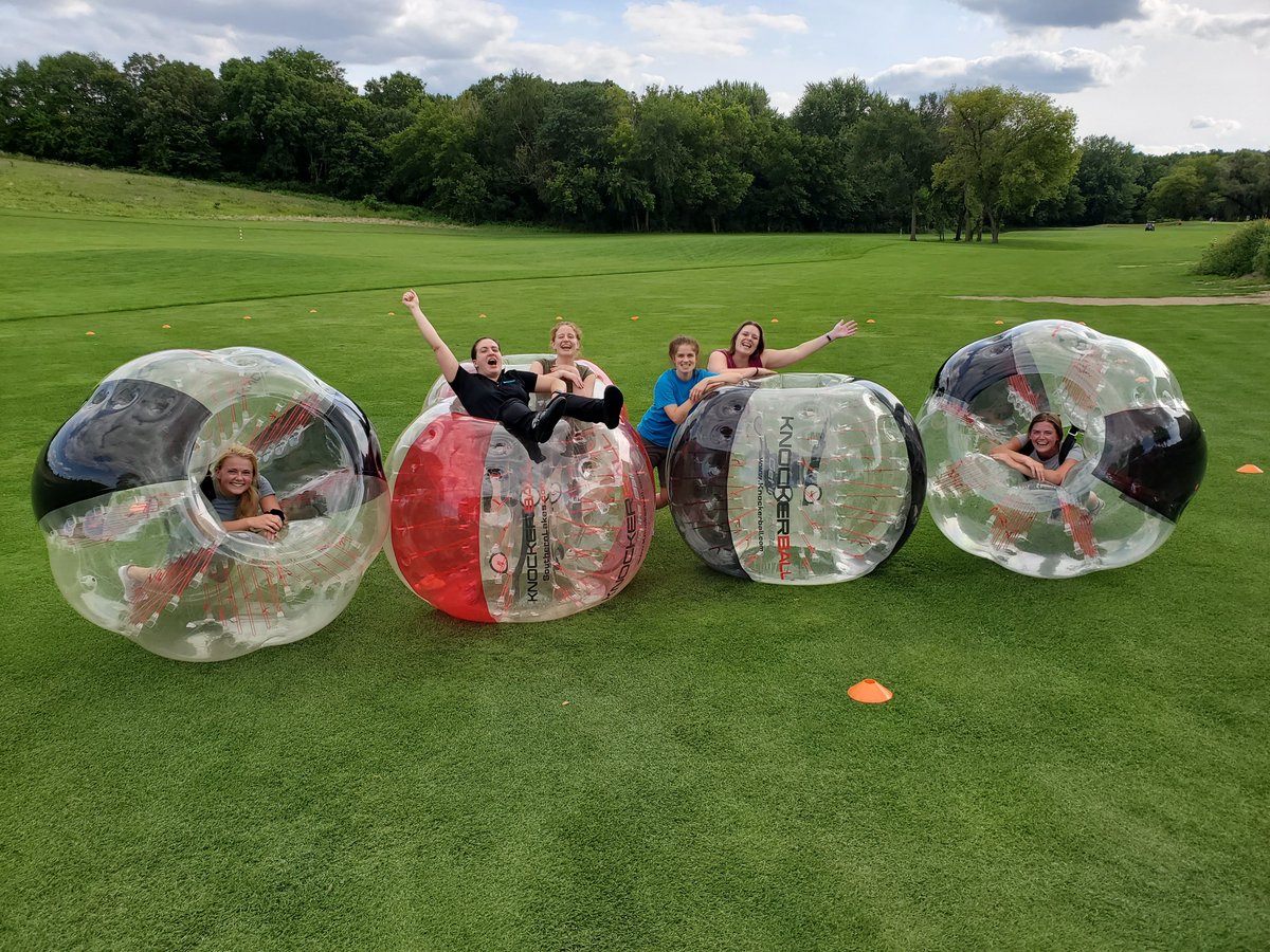 shinefusion's tweet photo. We work hard, but also take time to celebrate significant company #milestones! Yesterday, the entire team took a break and enjoyed the #outdoors and some friendly #competition with #LGKnockerballs! #SHINEON #HowWeSHINE https://t.co/6IO0hZwOPM