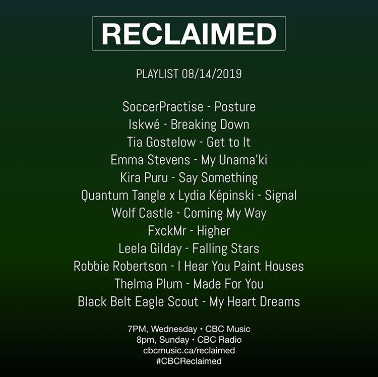 Hear our new collaboration with @lydiakepi, Signal, on CBC Reclaimed this week.
 ✨ Songs for return — to yourself, your culture, your homeland, and who you are #BACKTOYOU
🔹 8pm, Sunday @cbcradiocanada
🔹 Stream anytime at buff.ly/31Lb8VV

#indigenousmusic #cbcreclaimed