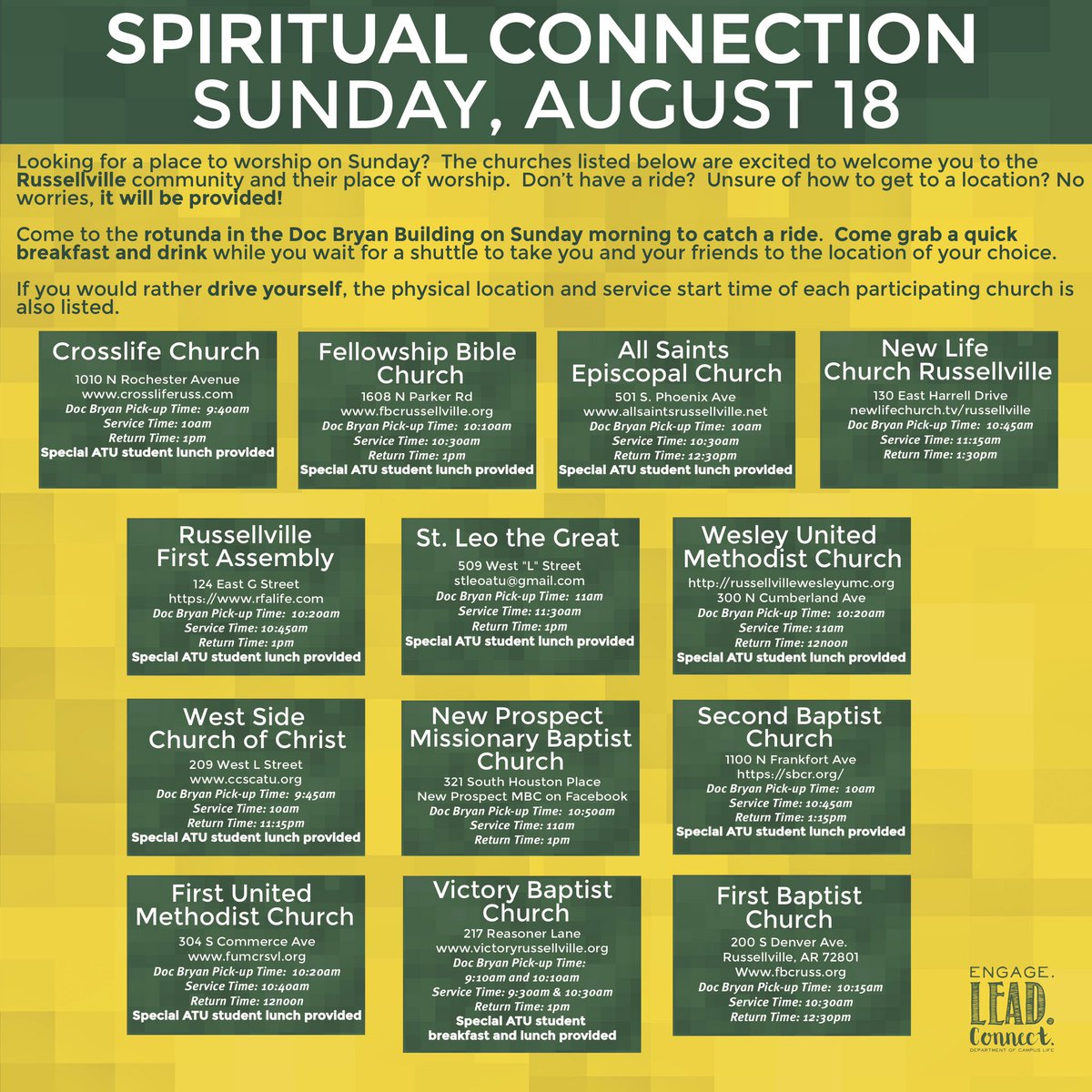 VCollegeMINI's tweet photo. //Sunday// breakfast, lunch, worship all complete with an Uber... Need a ride to worship? #ATU23 @ATUCampuslife https://t.co/29lSpPi63y