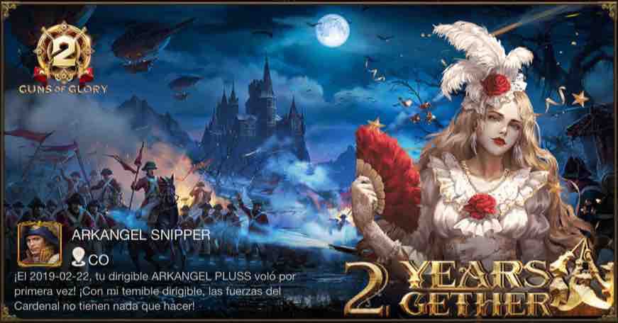 syberyanox's tweet photo. [Evento Especial] ¡Celebra el 2º Aniversario de Guns of Glory! https://t.co/mbleEOuEuA https://t.co/rlCkGMjSSO
