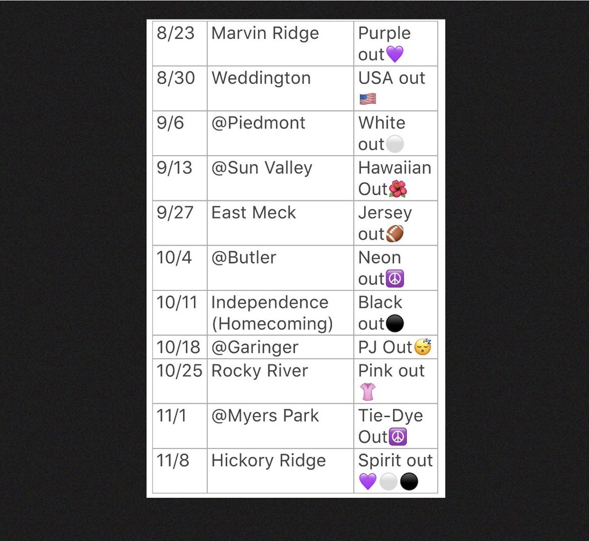 PRHS Student Section tweet media