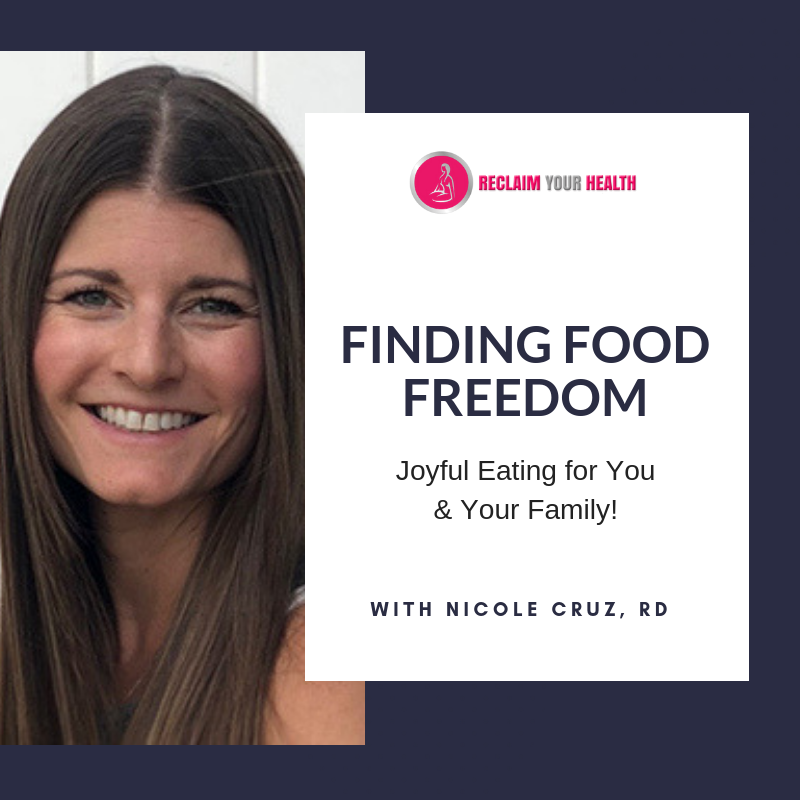 ReclaimHealth's tweet photo. Finding Food Freedom...Joyful Eating for You &amp; Your Family!
Recovering from an eating disorder, tired of dieting, or struggling to feed your family, Nicole Cruz, RD has wise advice on how to find freedom when it comes to #food!
Latest #podcast: https://t.co/Gpo3kOv6Ns https://t.co/a3qcfWT5eJ