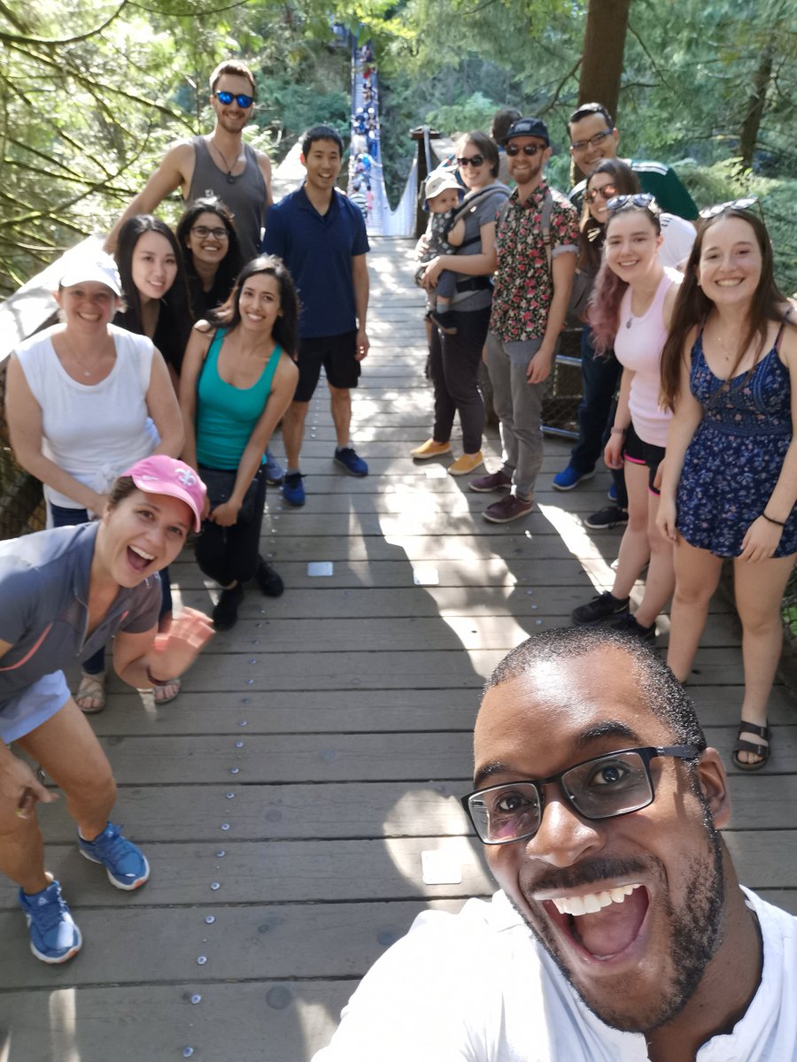 LiisaGalea's tweet photo. We hiked, we ate, we laughed, we argued merits of cats and dogs. They gave my dog Koko lots of needed attention (&amp; tried to get Bella the cat to purr). They are  good scientists and good sports.

Below you can vote for our Album Cover #LabParty2019 https://t.co/A3ooIX30iV