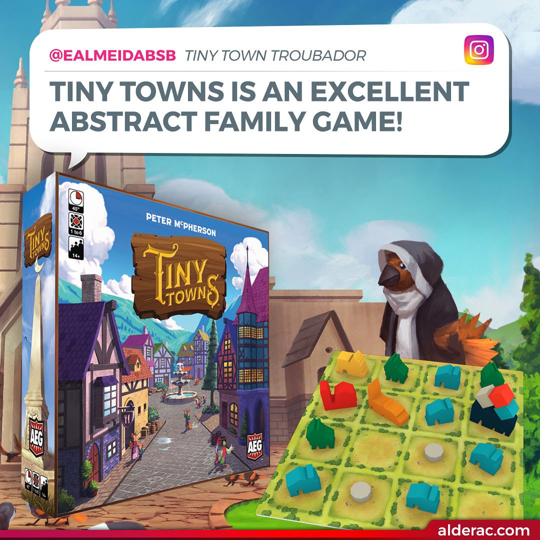 alderac's tweet photo. The tiny hammer has appointed many master builders! We love the warm reception that #TinyTowns has received since release and want to share some comments from the #FunExperts. This one from @EALMEIDABSB

#Alderac #WeMakeFun https://t.co/GoDd3tijcL