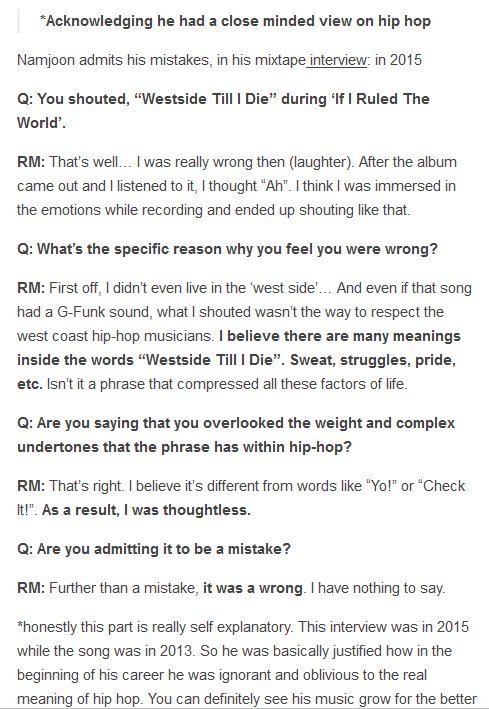 read this and tell me that namjoon doesn& #39;t show deep understanding and growth that no one else in the kpop community showed.