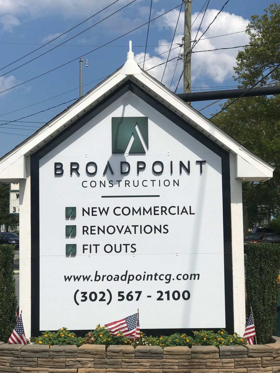 _BPConstruction's tweet image. Out with the old and in with the new! Many thanks to Meg Shupe and Ad-Art Sign Co for helping us upgrade our look. #broadpointconstruction #commercial #sussexcounty #rehobothbeach
