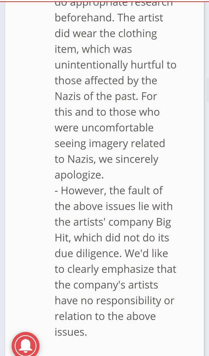 BH's statement and apology regarding both at#### sh### and Na## issues