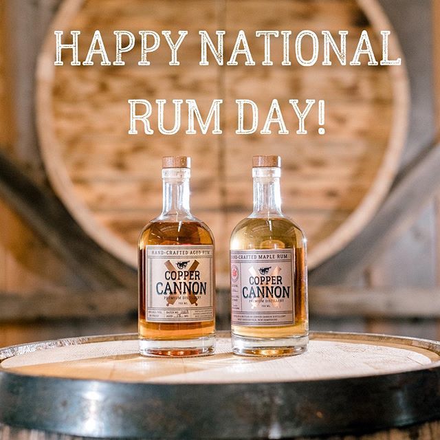 CopperCannonNH's tweet photo. Happy National Rum Day!🍹 What Copper Cannon Rum will you be drinking to celebrate?
.
.
.

#nationalrumday #coppercannondistillery #spirits #rum #rumday #craftspirits #nhmade #nh #craftdistillery https://t.co/BxxTIADfZ1 https://t.co/W1huOrWpJY