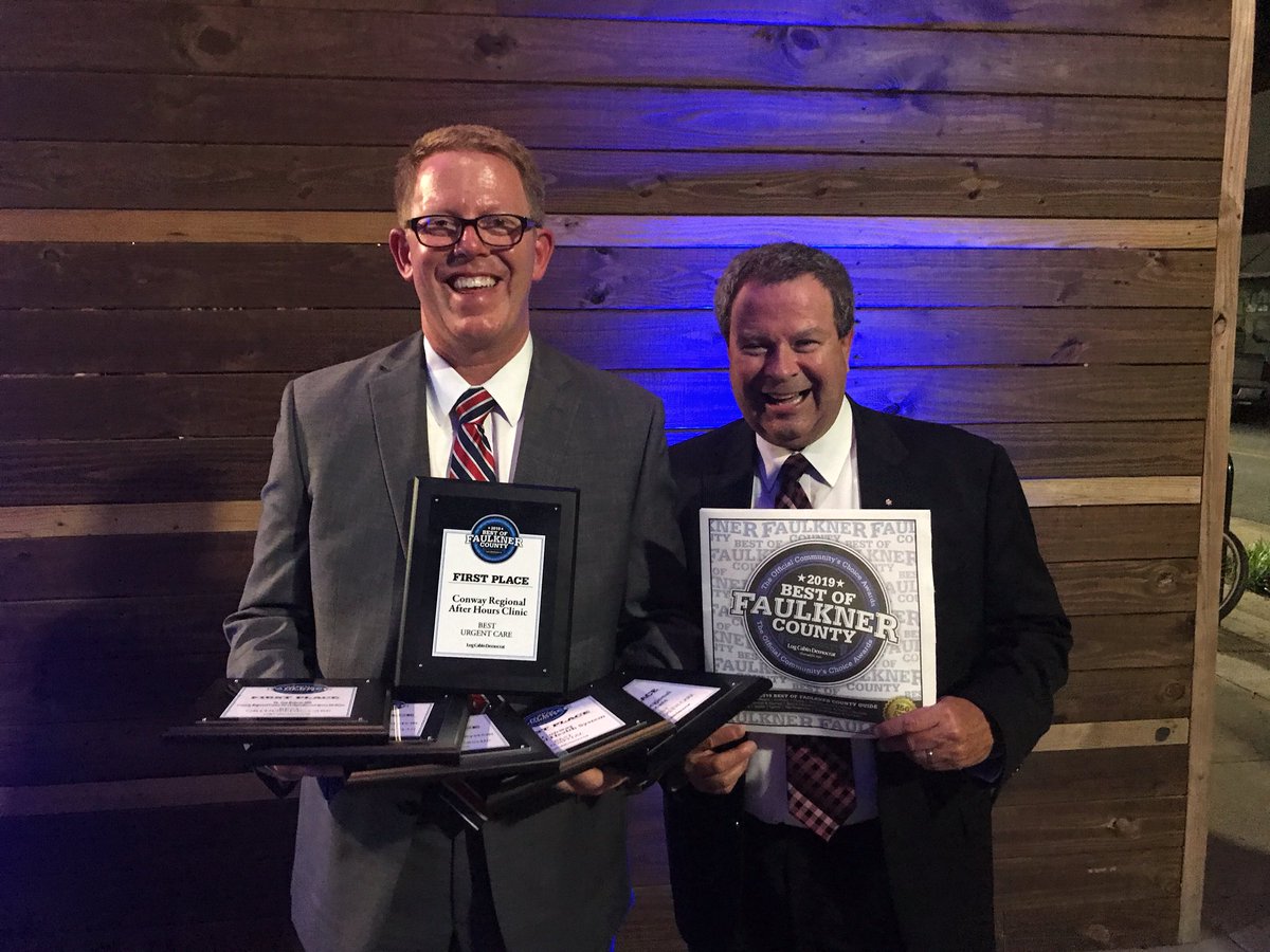ConwayRegional's tweet photo. Conway Regional had a great night at Best of Faulkner County 2019! 🏆 THANK YOU to everyone who voted! #OneTeamOnePromise #FaulknerCountyBest https://t.co/9WiiEJXY5V