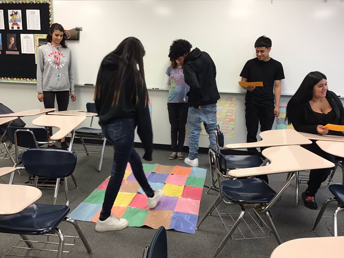 MrHajik's tweet photo. Awesome week of team building, problem solving, and hands on activities! My Geometry students loved rediscovering the joy of mathematics and working together! #onePHS #NoWorksheetsOnlyActivities #GrowthMindset #JoyOfMathematics #ILoveMathematicalPatterns https://t.co/xGO2OHkQzo