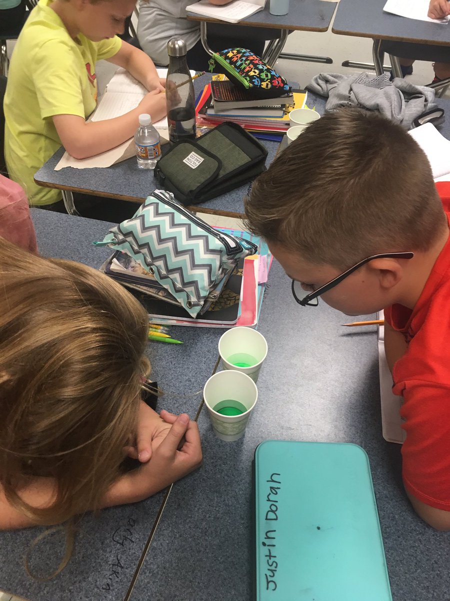 #aespride Properties of water molecules experiments in 6th grade!