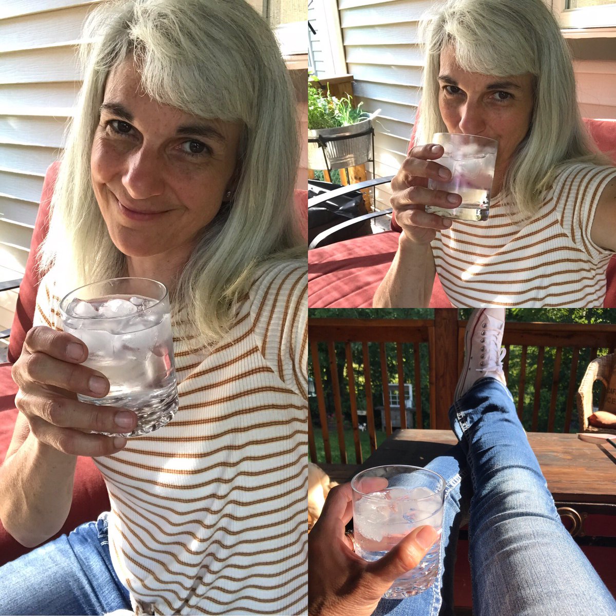 Perfect way to end the day—gin and tonic on the deck. And what a day it’s been. Got to work with my first client today, who is amazing by the way. #firstclient #ncsfcertifiedpersonaltrainer #celebratorydrank
