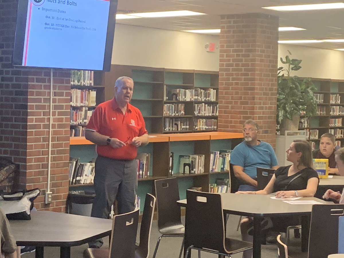 HurricanesSuper's tweet photo. @CHS_Super77 speaking to our new families! #BestTourGuideEver https://t.co/eNQzGbgmgS