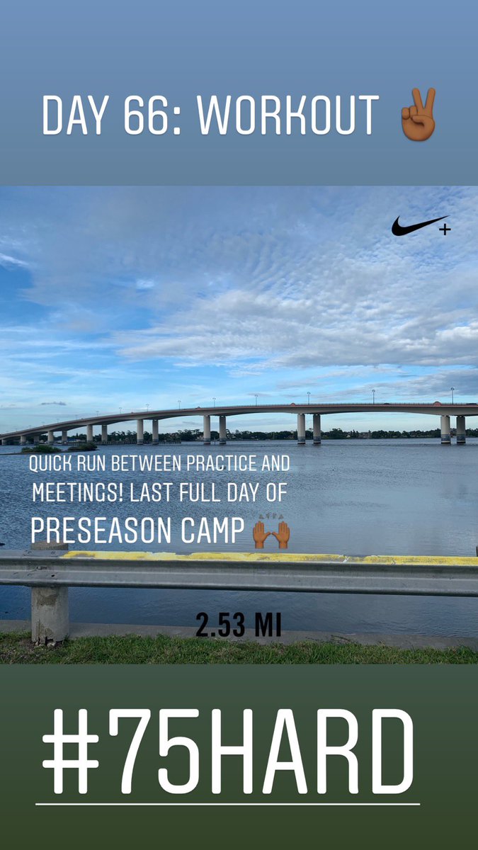 CoachB_BCU's tweet image. Day 66: SINGLE DIGITS LEFT!!! 💃🏾💃🏾
Workout x 2 (1 outdoors) ✔️
1 Gallon water ✔️
10 pages reading (Leader Shift)✔️
Progress pic ✔️
Meal Plan/Clean Eating ✔️
#75Hard #9togo #CoachesStayFit