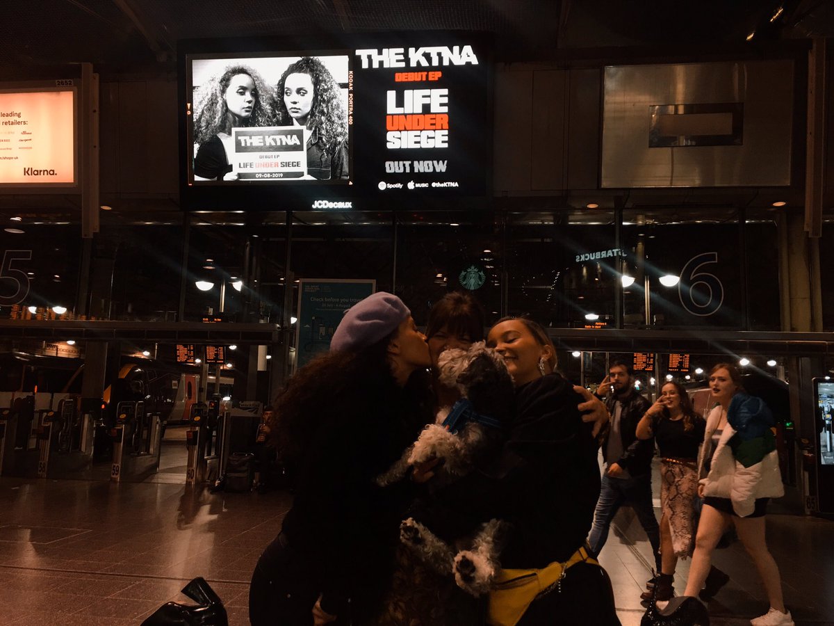 theKTNA's tweet photo. WTF THE KIDS ARE ON BILLBOARDS!! 😭😭😭😭 crying right now.. can’t describe how much hard work went into ‘Life Under Siege’ and too see it up there standing with our Mamma was too surreal 😭😩🤧🤯life can change if you just keep fighting ON GOD🚪🚪 https://t.co/DHkPNKIqPv