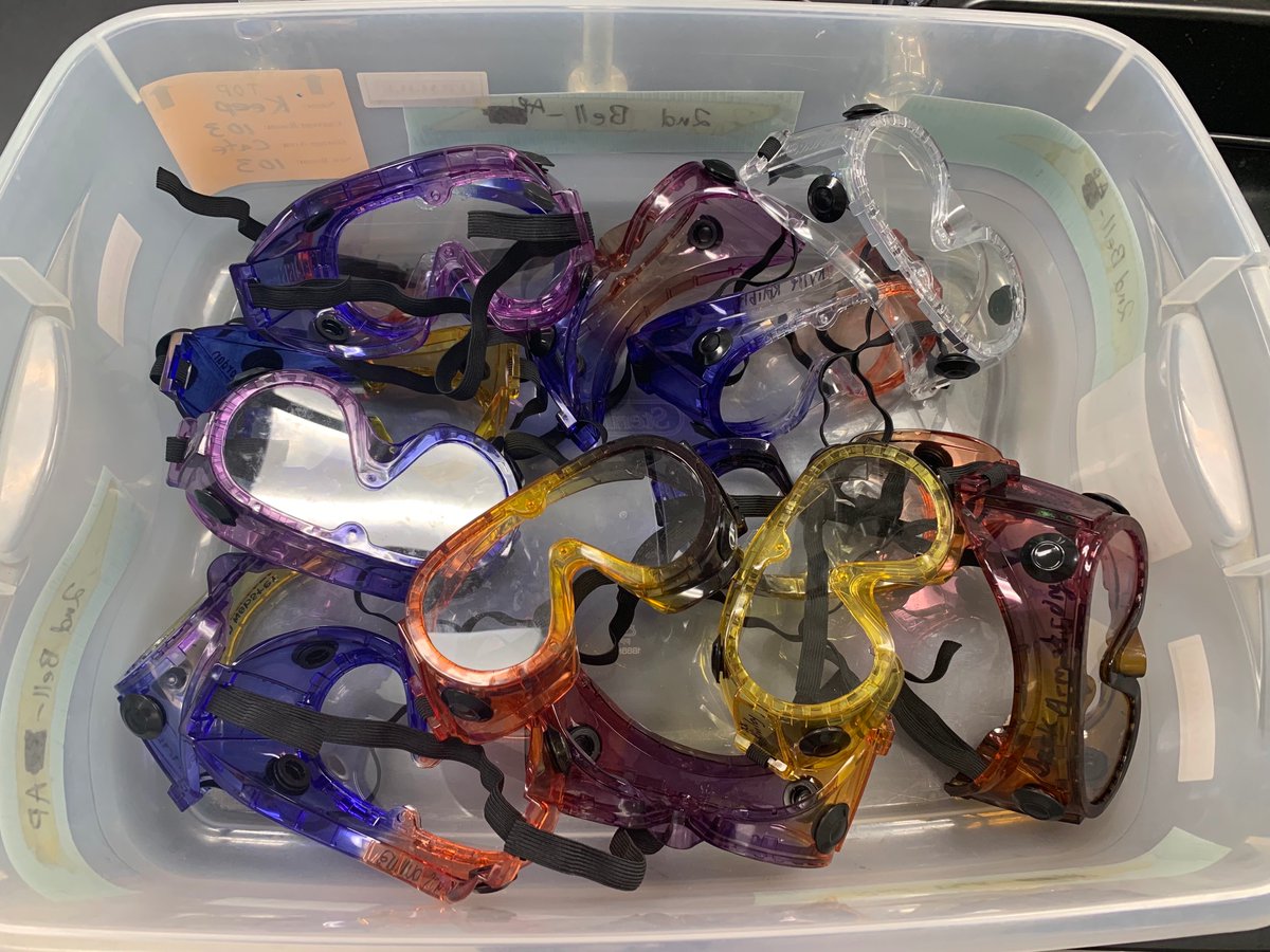 louisekeep2's tweet photo. Ooh, pretty!  Student tie-dyed goggles #ahschemfun https://t.co/fHL8JW98ay