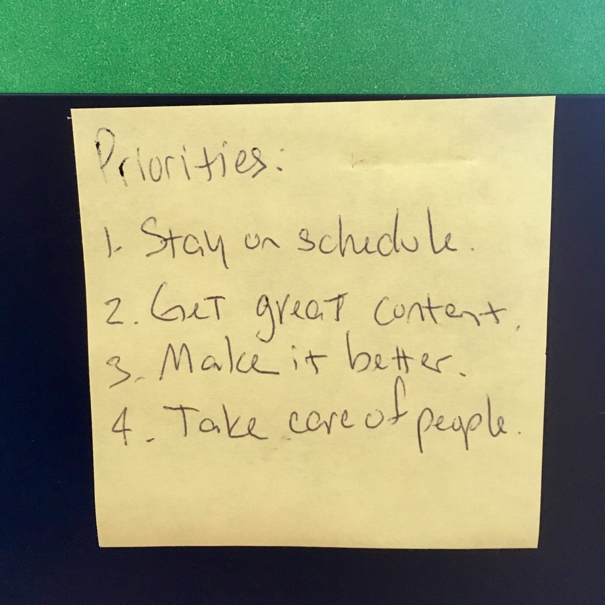 Jennifer Sahn 🌻 (@throwin_shadows) on Twitter photo Here is that Post It. Written in my first few months <a href="/PacificStand/">Pacific Standard</a>. Pretty simple formula, actually. #editors Here is that Post It. Written in my first few months <a href="/PacificStand/">Pacific Standard</a>. Pretty simple formula, actually. #editors