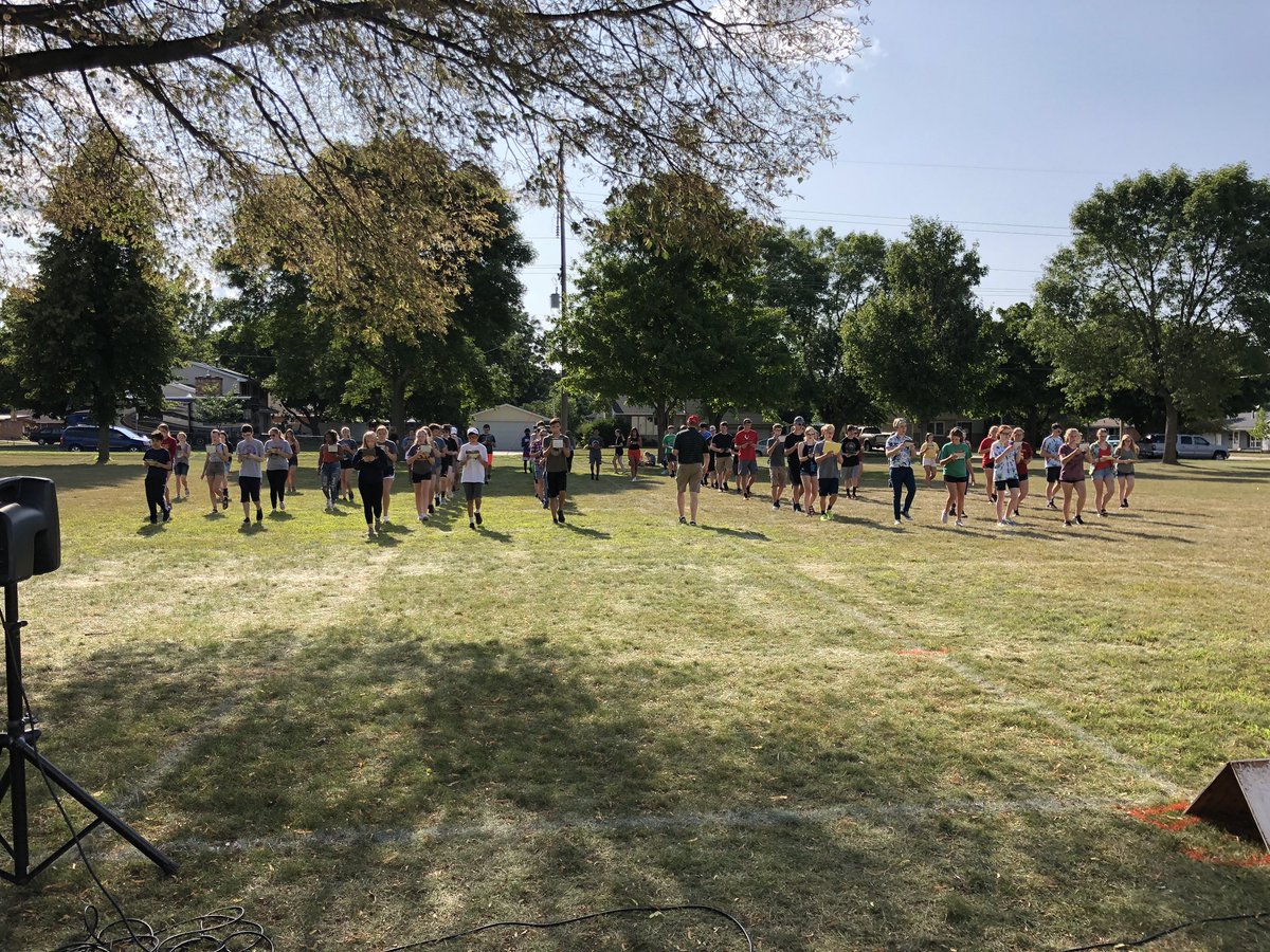 MasonCityAD's tweet photo. Our Mohawk Marching Band is finishing up a great week of camp today!  #mohawkpride https://t.co/V2opnBhMb2