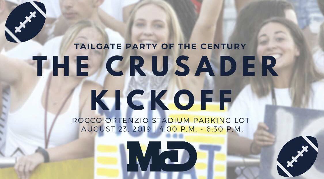 🚨ATTENTION CRUSADERS🚨 the first football game will be a white out with a blue and gold paint up‼️ paint will be provided along with a slip n slide 🤪
