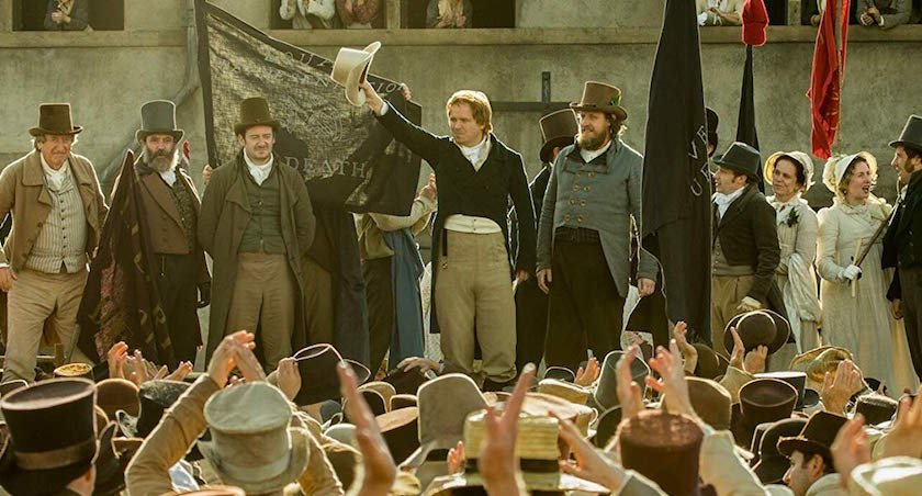 ClaudeRdCardiff's tweet photo. Watching Mike Leigh's "Peterloo" without realising that today is the 200th anniversary of the massacre in Manchester. Not his most enjoyable film but historically essential viewing, especially with the political and social climate in the UK today. #Peterloo2019 #Peterloo1819 https://t.co/b1nh0TCvN5