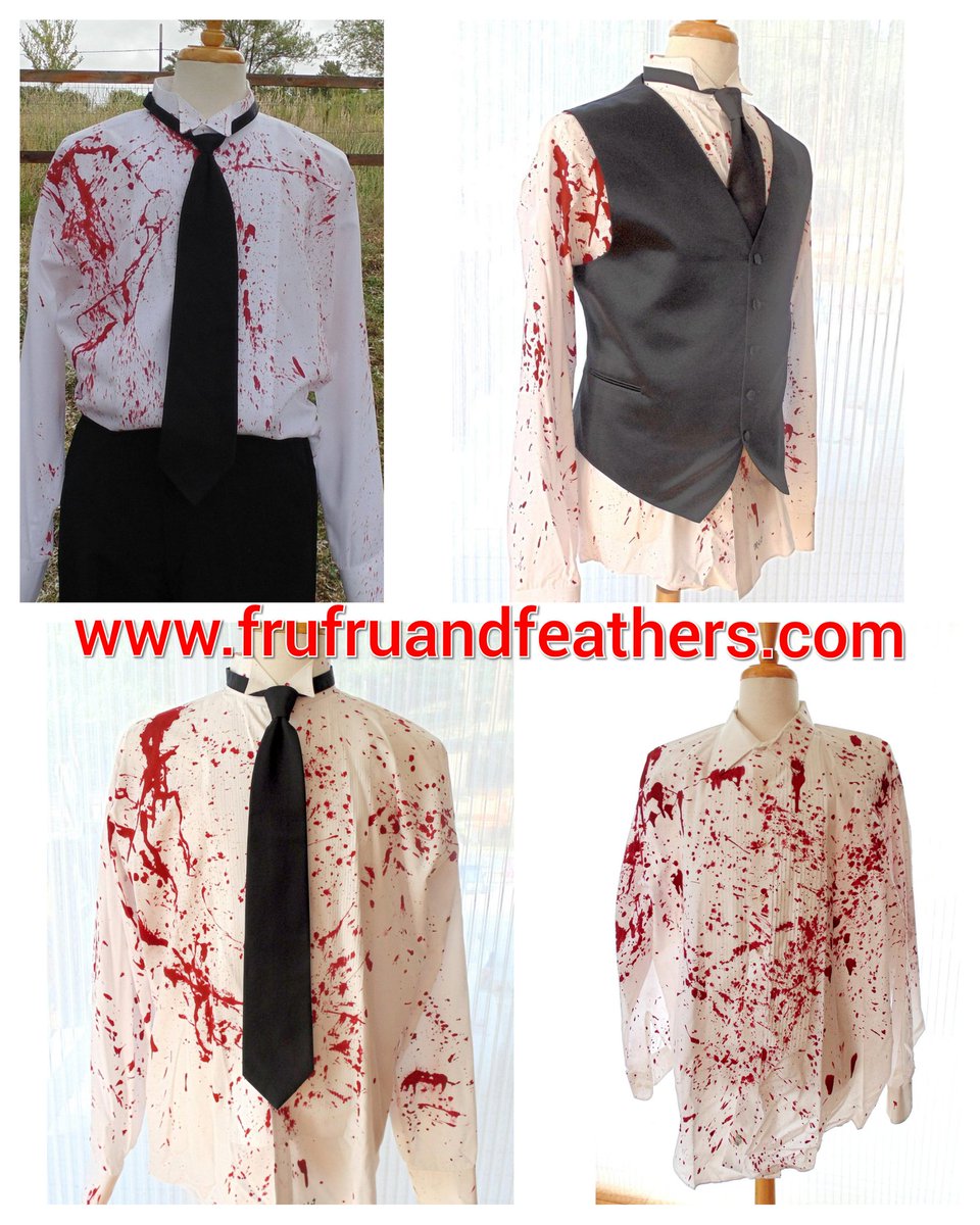 FruFrunFeathers's tweet photo. We Blood Spatter (Splatter?) EVERYTHING! Serial Killer or Old Style Gangster Shirt, easy costume for men, in all sizes! #halloween #halloween2019 #bloodspatter #staircase #serial #murderer #Bloodslpatter #Killer #dexter #mencostume #couplescostume #funnycostume #sexyCostume https://t.co/k8641AbolS