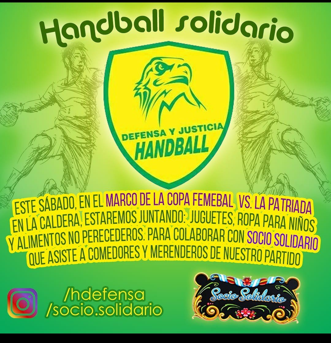 Que lindo haber conocido el handball y ser de Varela. El finde juegan los dos clubes de la ciudad y a pesar de la rivalidad que algunos quieren inventar, los dos clubes se unen con un motivo solidario